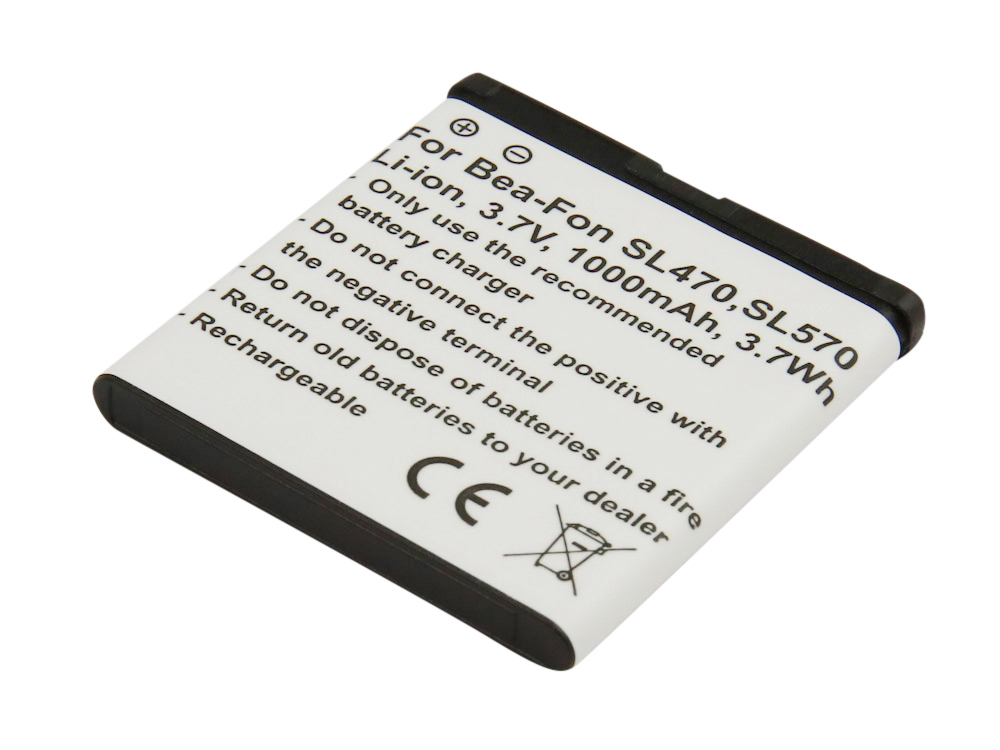 10370QfkKCVlg4ybJ8-1 Ersatzakku für Bea-Fon SL470 SL570