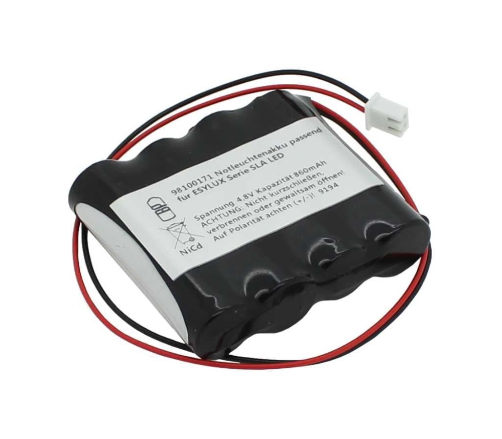 98100171 Ersatzakku für Notleuchten ESYLUX Serie SLA LED Serie SLB LED Ersatzakku für Notleuchten ABB 8980038