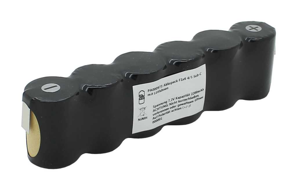 abbildung-bp-akkupack-nimh-7-2v-2200mah-f1x6-4-5-sub-c-mit-loetfahnen-1 Akkupack F1x6 4/5 Sub-C mit Lötfahnen