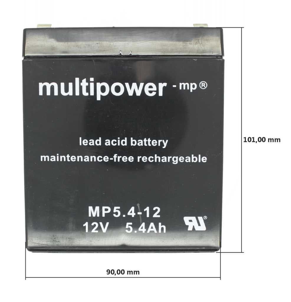 59100500-2 Blei Gel Akku MP5.4-12 für 6-fm-4 6-fm-4.5 6-fm-5 Rolektro Light12 BT10 WING ESH 5,2-12