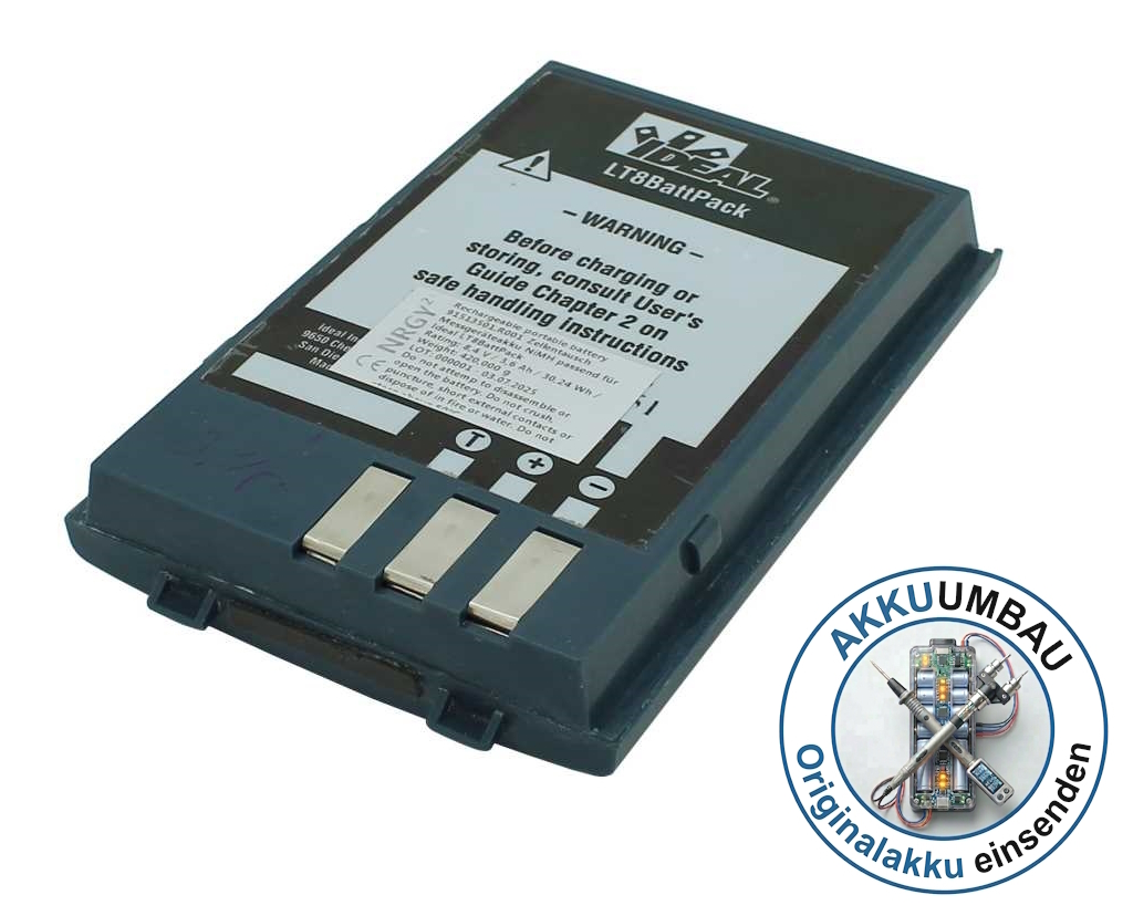 Zellentausch Messgeräte für Ideal LT8BattPack Messgeräteakku