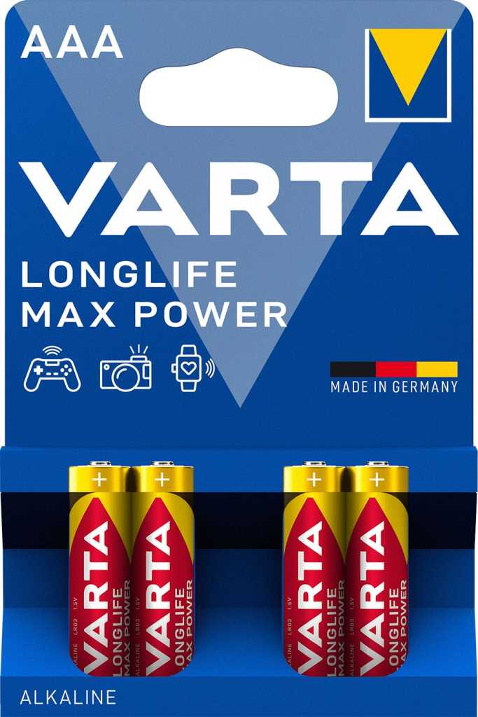 4x Varta 4703 Maxi-Tech Micro AAA für Krinner Lumix Classic IR IR 75122 IR 75145 kabellose LED-Chris