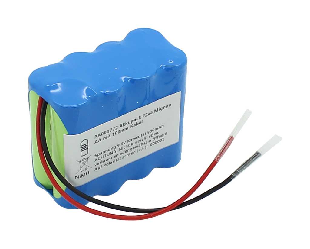 abbildung-bp-akkupack-nimh-9-6v-900mah-f2x4-mignon-aa-mit-100mm-kabel-1 Akkupack Ni-MH 9,6V 900mAh F2x4 Mignon AA mit 100mm Kabel