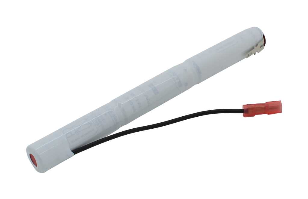 abbildung-bp-notleuchtenakku-nicd-3-6v-860mah-l1x3-mignon-aa-mit-fastonstecker-2-8mm-pol-und-110mm-kabel-und-f-1 Ersatzakku für Notleuchten RZB 671915.004.1 Notleuchtenakku