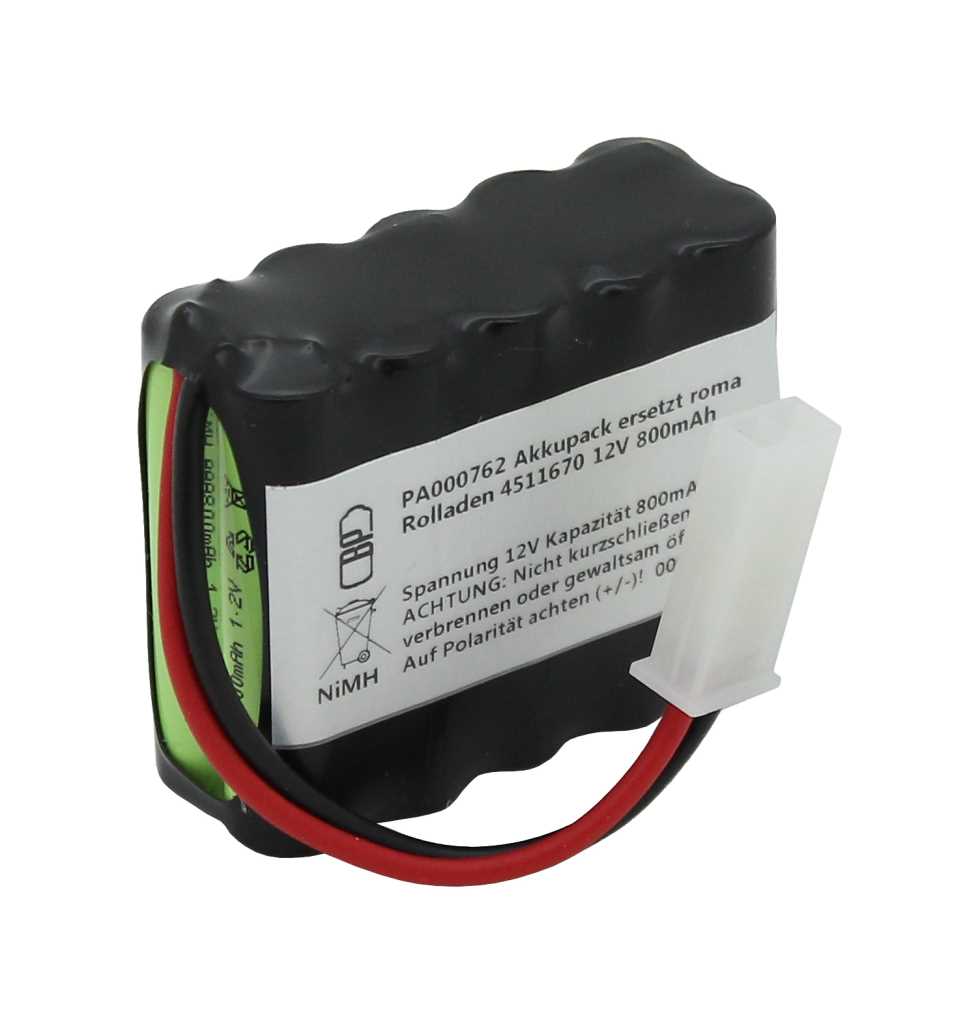 abbildung-bp-akkupack-nimh-12v-800mah-f2x5-mit-kabel-und-stecker-ersetzt-roma-rollladen-4511670-12v-800mah-1 Ersatzakku Roma Rollladen 4511670 mit Kabel und Stecker Ersatz Akku Rolladen