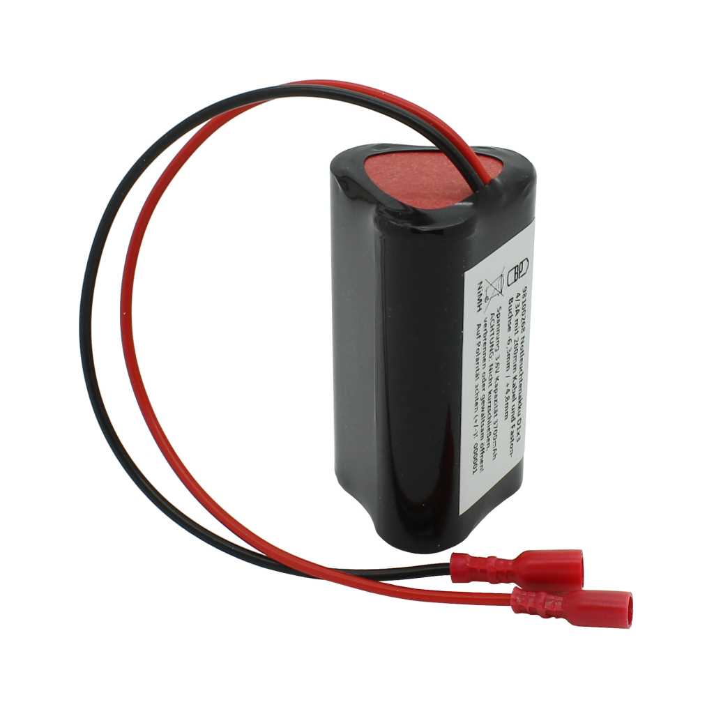 Ersatzakku für Notleuchten D1x3 4/3A mit Kabel und Faston-Buchse -6,3mm / +4,8mm Notleuchtenakku