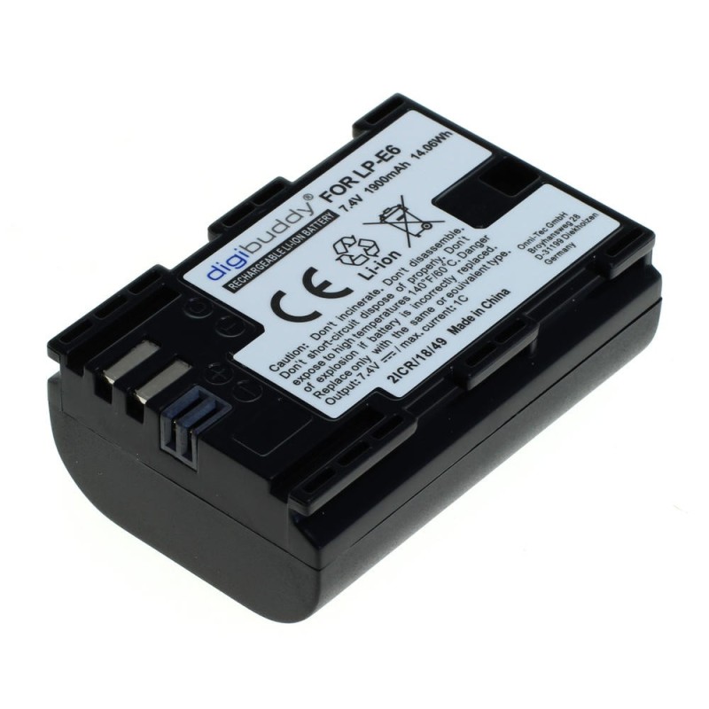 digibuddy-akku-kompatibel-zu-canon-lp-e6-lp-e6n-li-ion-1900mah-1 Ersatz Akku für Canon LP-E6 LP-E6N Canon EOS 5D Mark II EOS 7D