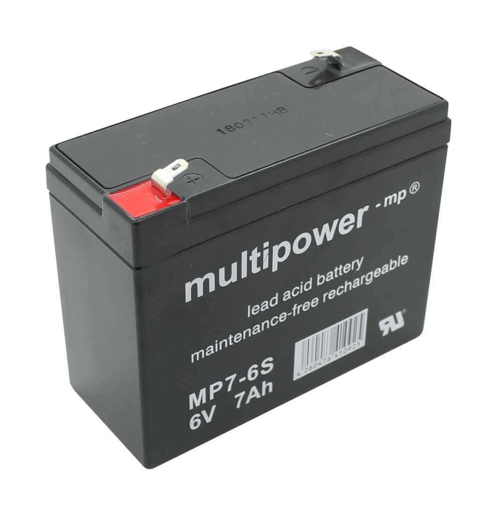 Multipower Blei Gel Akku MP7-6S Elektronen-Blitzleuchte Horizont Euro-Blitz Euro-Synchron
