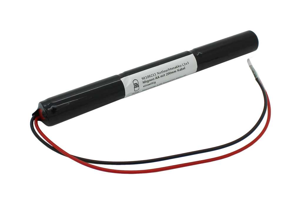 abbildung-bp-notleuchtenakku-nicd-3-6v-860mah-l1x3-mignon-aa-mit-200mm-kabel-einseitig-1 Ersatzakku für Notleuchten L1x3 Mignon AA mit 200mm Kabel einseitig Notleuchtenakku
