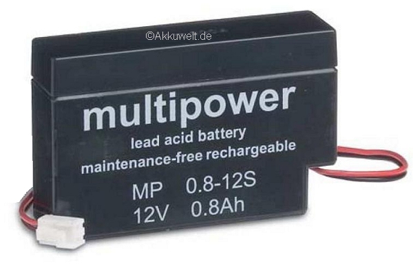 11141657345f5d45ef8 Multipower Bleigel-Akku für Bosch EKG 501 N / NV Multipower MP08-12 JST