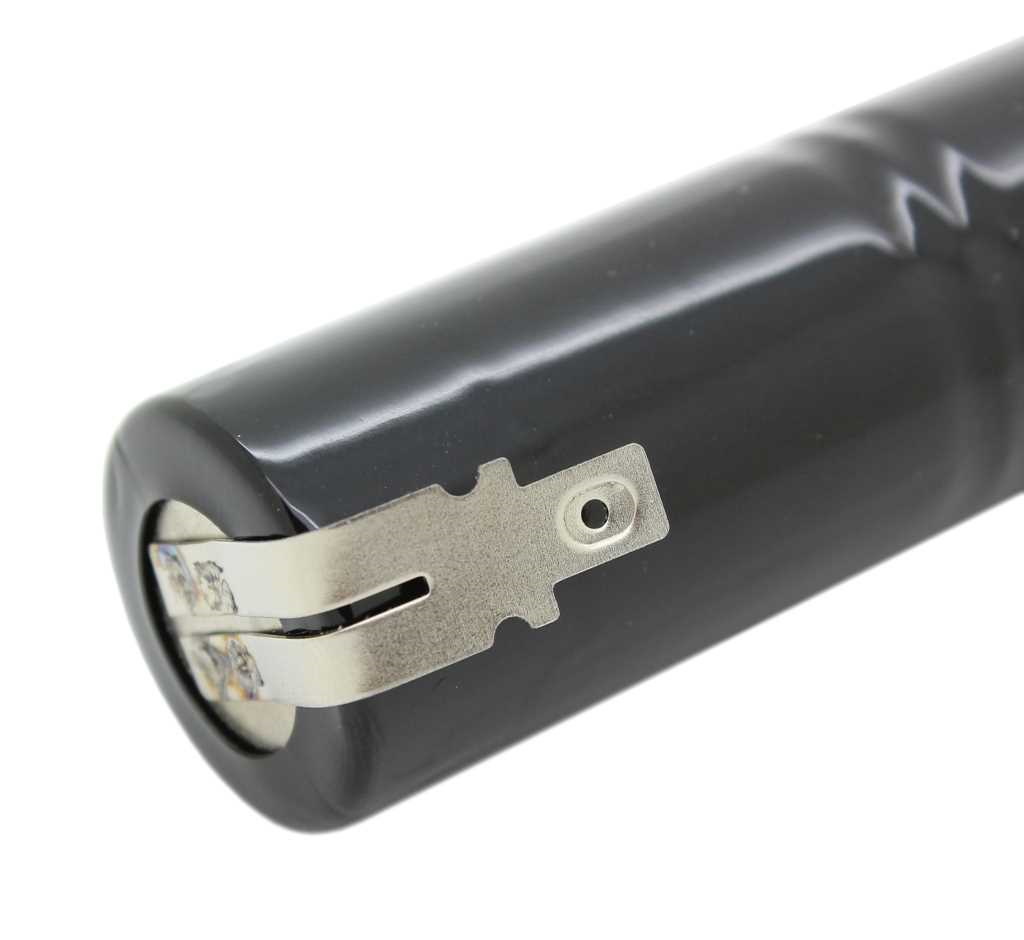 Ersatzakku für Notleuchten Ni-MH 6,0V 3000mAh L1x5 Sub-C mit Faston-Anschluss +6,3mm / -4,8mm Notleu