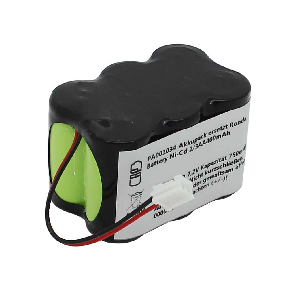 Akkupack ersetzt Ronda Battery Ni-Cd 2/3AA400mAh