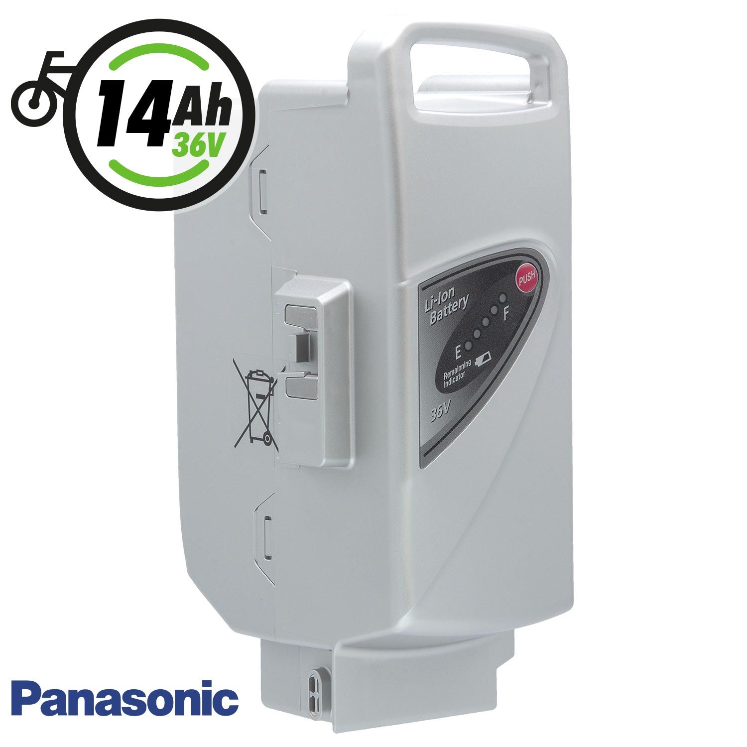 Original FLYER Panasonic E-Bike Akku DELUXE 36V 14Ah (NKY370B2) mit Panasonic-Mittelmotor 2012-2015