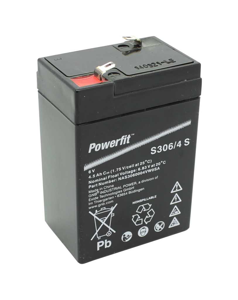 Bleigel-Akku für Sonnenschein Powerfit S306/4S S306 / 4S