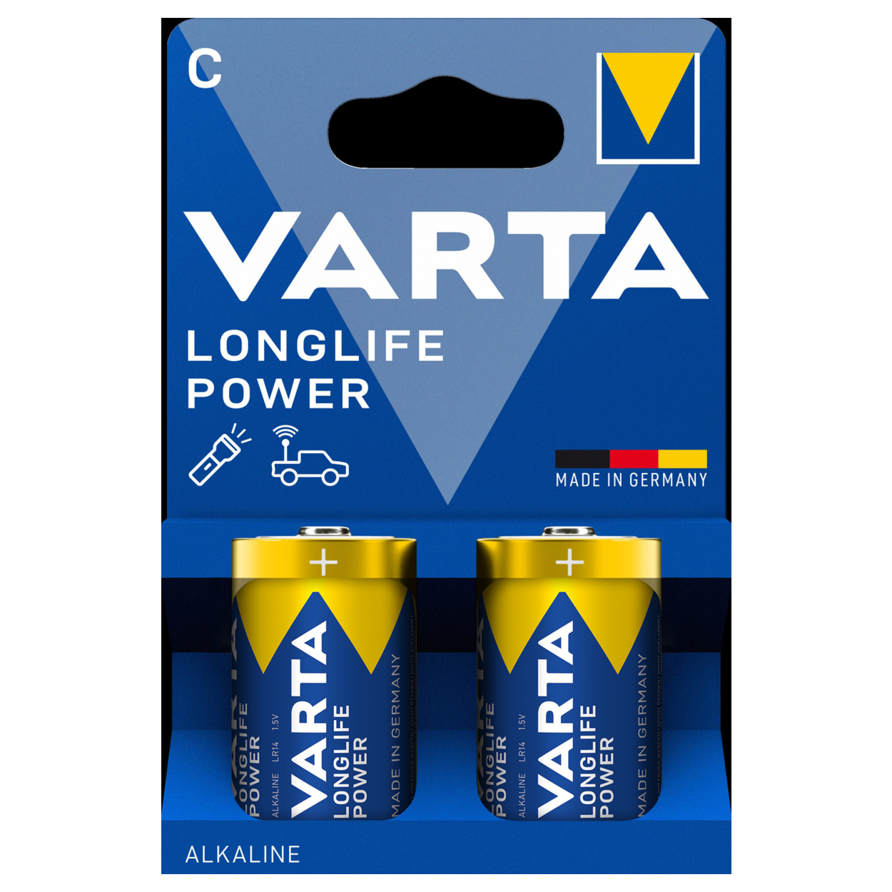 Varta Alkaline C 4914 Baby High Energy LR14 MN1400 1/2Torcia 1,5