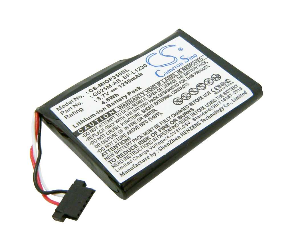 Ersatzakku für Mitac Mio BP-LP1230 P350 P550