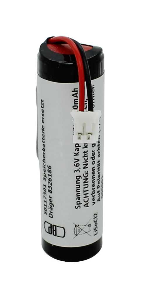 abbildung-bp-speicherbatterie-3-6v-ersetzt-draeger-8326186-1 Ersatz Speicherbatterie für Dräger Pac 6x00/8x00 REF 8326856 8326186