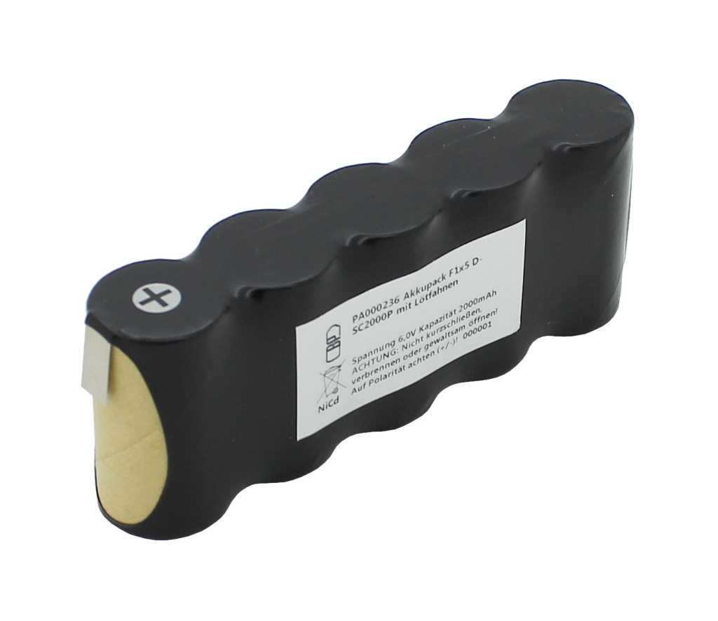 Akkupack F1x5 Sub-C mit Lötfahnen