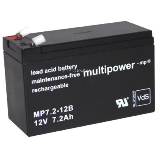 4x Multipower Bleigel-Akku für RBC31 USV MP7.2-12PB RBC 31