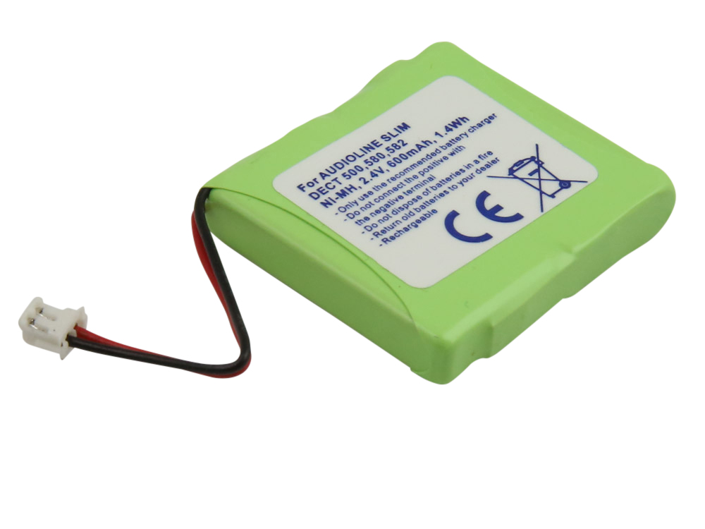 Ersatz Akku für Audioline Slim Dect 500 502 580 582 Medion S6300