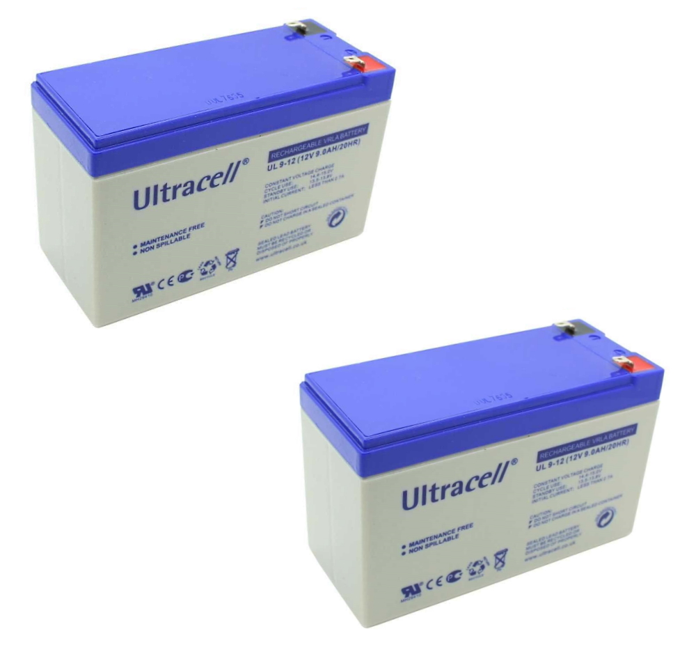 2x68050901 2x Original Ultracell Bleigelakku für APC USV Smart-UPS 750 Notstrom 12V 9,0Ah