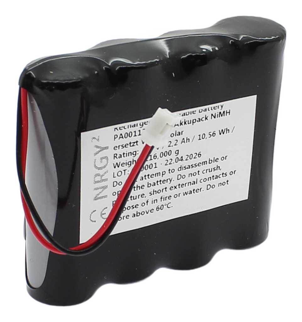 abbildung-bp-akkupack-nimh-4-8v-2200mah-ersetzt-d-h-mechatronic-ventic-solar-6480152-1 Akkupack für D+H Mechatronic Ventic Solar 64.801.52 D + H Mechatronic