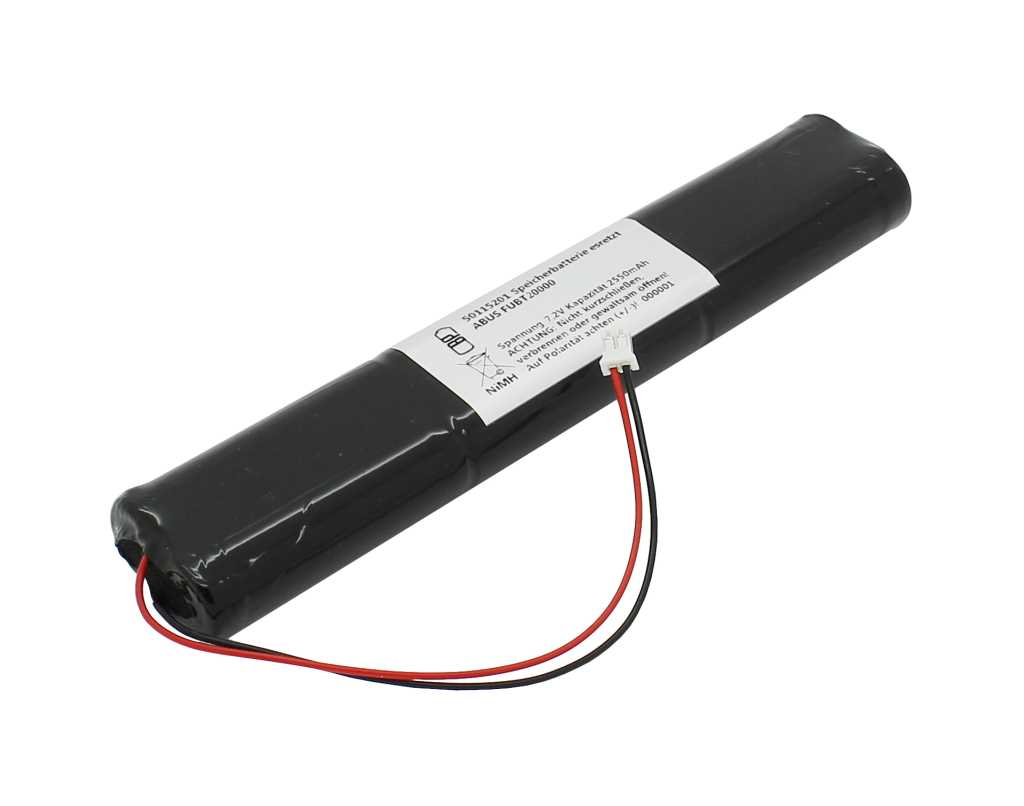 abbildung-bp-speicherbatterie-nimh-7-2v-2550mah-kabellaenge-ab-pack-130mm-esretzt-abus-fubt20000-1 Ersatz Speicherbatterie für ABUS FUBT20000 ABUS Ultivest Alarmzentrale FUAA20000