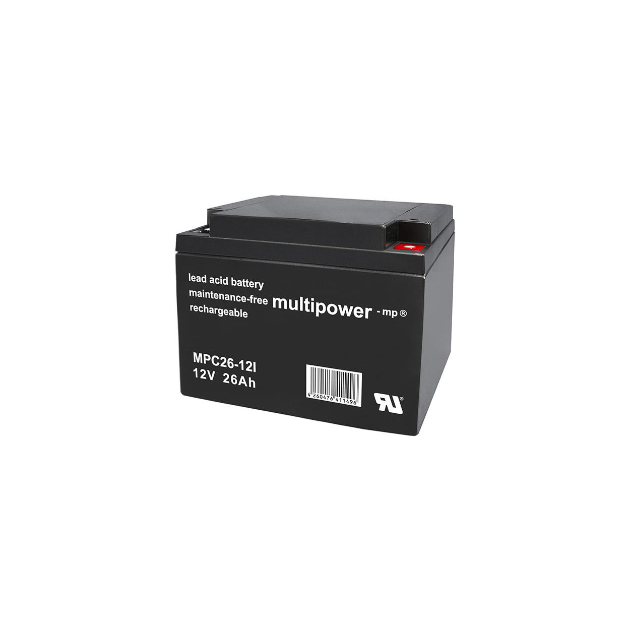 b0882399cf351df6a1f24adffc1c161828e48f17_136090-1 Multipower MP26-12C Zyklenakku Bleigel Bleiakku Anschluss M6 12V Elektrokaddy Birdie Kiffe Golfcaddy