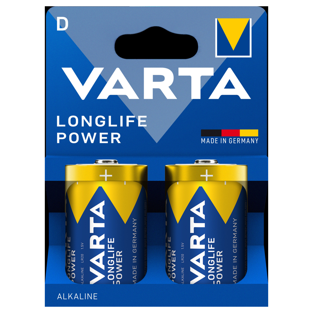 Varta Alkaline D 4920 Mono LR20 MN1300 Torcia 1,5V 2er-Blister
