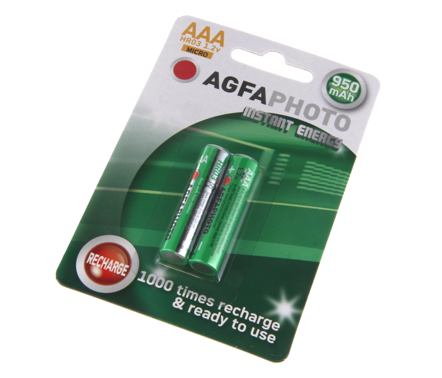 AGFA Photo Akku Micro AAA Consumerversion 2er Blister Ni-MH 1,2V 950 mAh