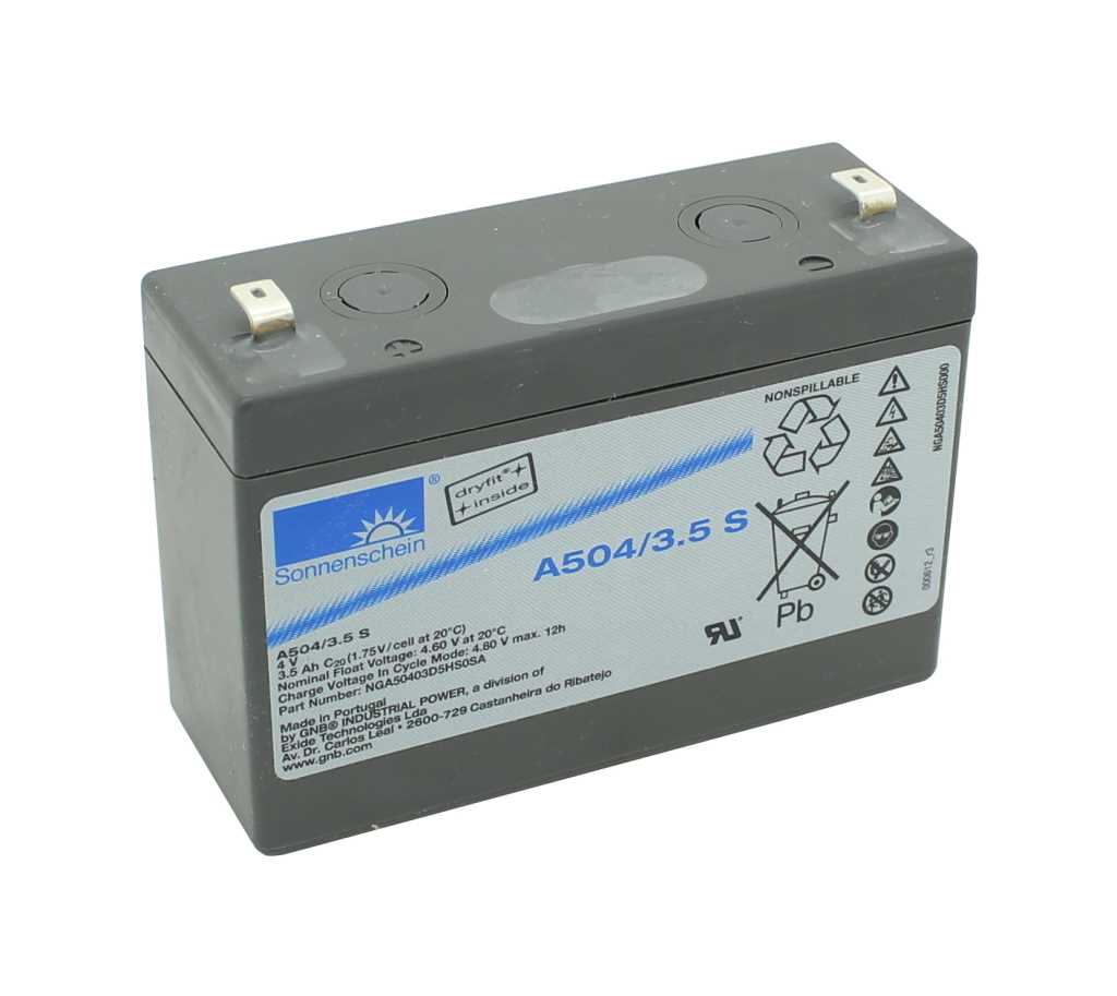 abbildung-bp-sonnenschein-dryfit-a504-3-5s-4-0v-3-5ah-1 Blei Akku 4V 3500mAh HALO 4 Electronic EISEMANN HSE 10 HS10 Bosch HB90 und Acculux EXSLE15
