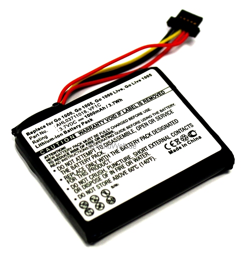 Ersatzakku für TomTom GO 1000 GO 1005 GO 1000 live GO Live 1005 AHL03711018 VF1C