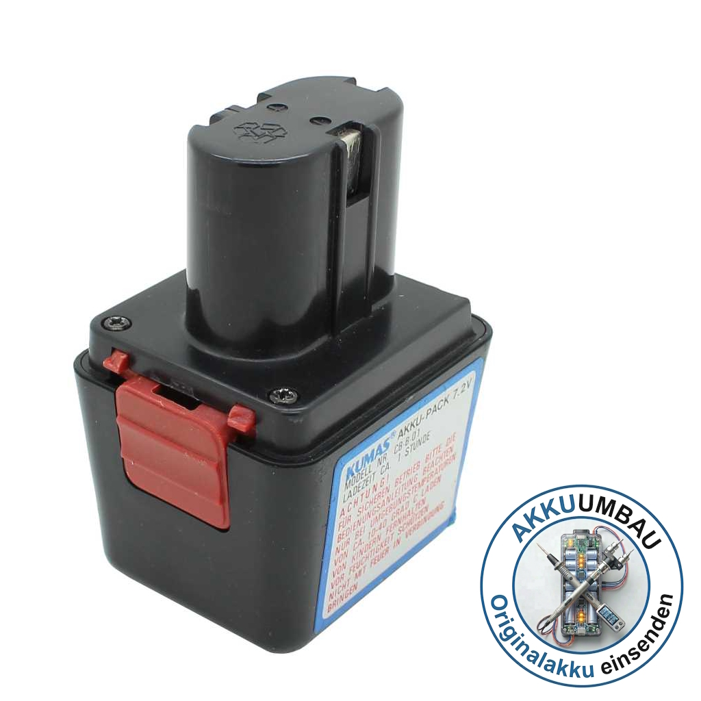Zellentausch Werkzeugakku Kumas AKKU-PACK 7.2V