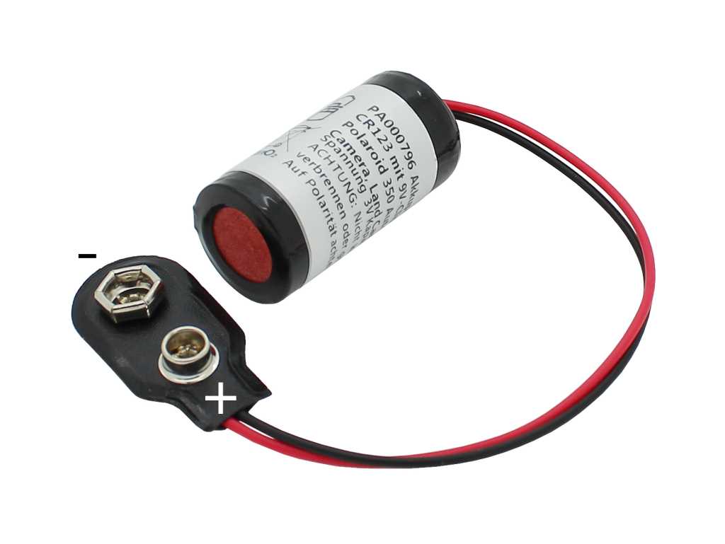 abbildung-bp-akkupack-limno-3v-cr123-mit-9v-clip-passend-fuer-polaroid-350-automatic-land-camera-land-camera-3-1 Akkupack für Polaroid 350 Automatic Land Camera, Land Camera 360 CR123 mit 9V-Clip