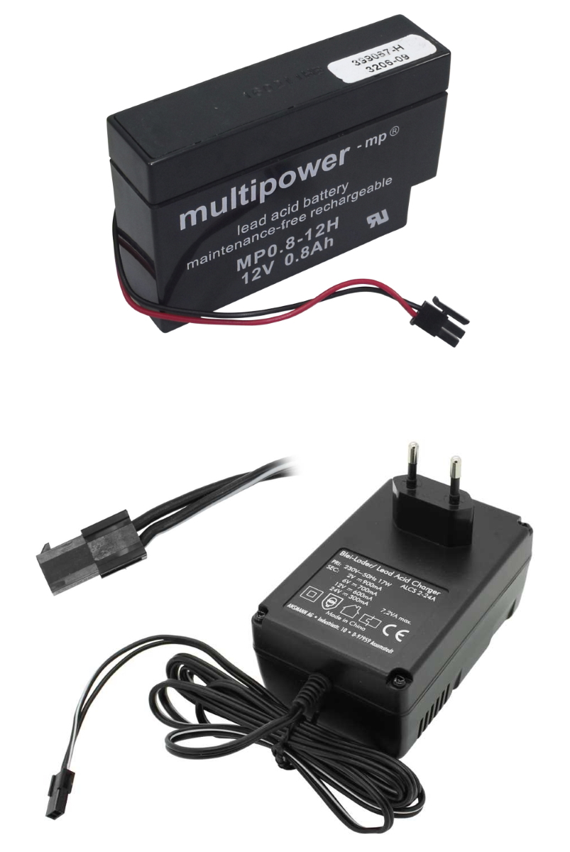 59100087-LG Akku MP0.8-12H + Ladegerät für Rollladen Akku Rollomatic DFR 2000 Nr. 1 Solar Heim & Haus Ro
