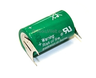 2256b-a Varta CR1/2AASLF Lithium Batterie mit Stecklötfahne / Print