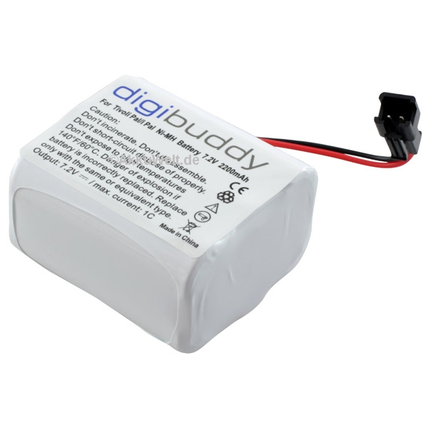 d4e7d277b03eb72e47caf80f8529657c56a62d3702f36 Ersatzakku für Tivoli PAL / iPAL / Pal+ / Pal BT - 2-poliger Stecker