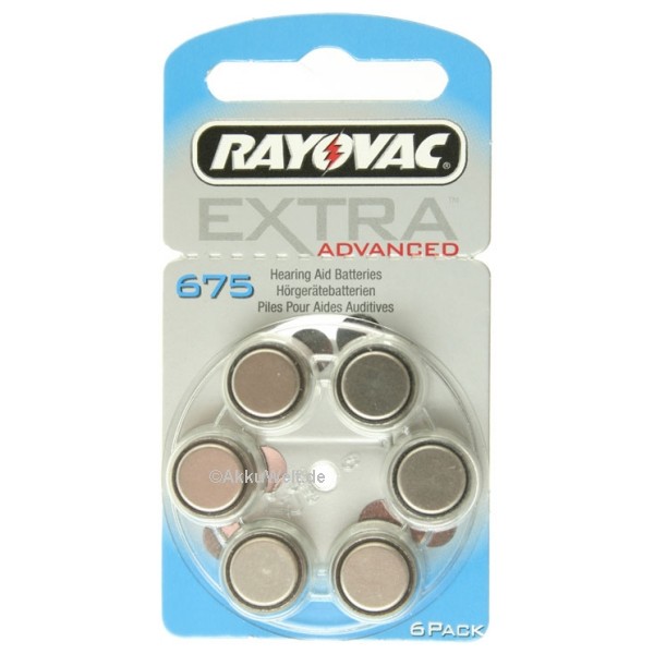 Rayovac Extra Advanced R675AE Hörgerätebatterie PR44