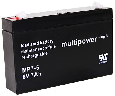 2x Multipower Blei Gel Akku MP7-6 für USV RBC18 RBC 18