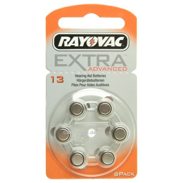 Rayovac Extra Advanced V13 V13AT R13AE 13 Hörgerätebatterien Typ 13 PR4