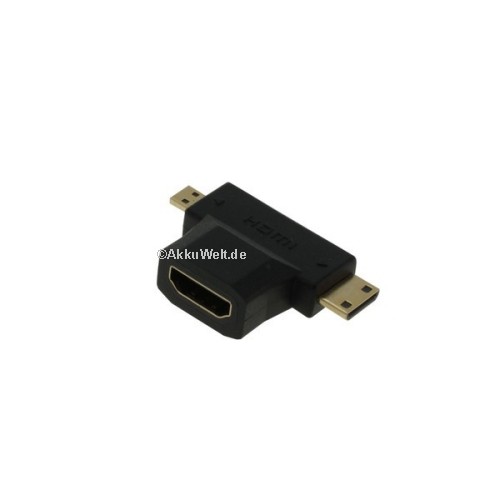HDMI Adapter T-Stück auf Mini-HDMI / Micro-HDMI