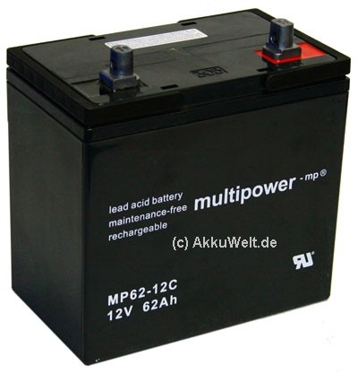 Multipower MP62-12C 12V 62Ah 62000mAh