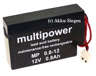 Multipower Rolladen MP0.8-12 AMP Stecker 12V 0,8Ah Rollladen
