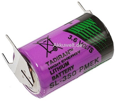 Tadiran SL350/PT 1/2AA (Mignon) 3er Print Lithium Batterie