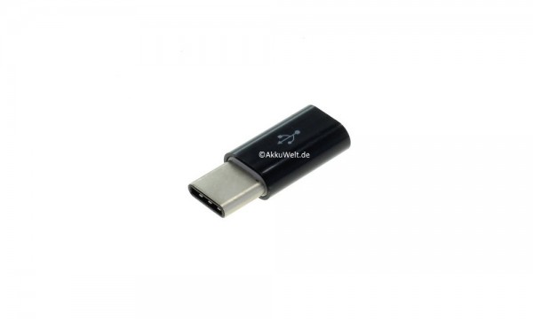 Adapter - Micro-USB 2.0 Buchse auf USB Type C (USB-C) Stecker - schwarz
