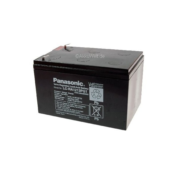 Panasonic LC-RA1212PG1 LC-RN1212PG1 Anschluss 6,3mm 12V 12.0 Ah