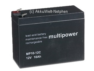 Multipower MP10-12C für 12V 10Ah zyklenfest AM Kidnerauto Audi Q7