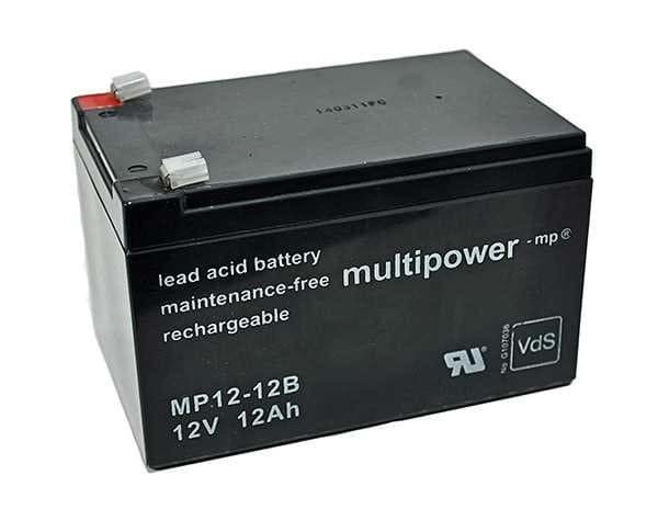 Multipower MP12-12B PB Anschluss 6,3mm 12V 12 Ah FG21202