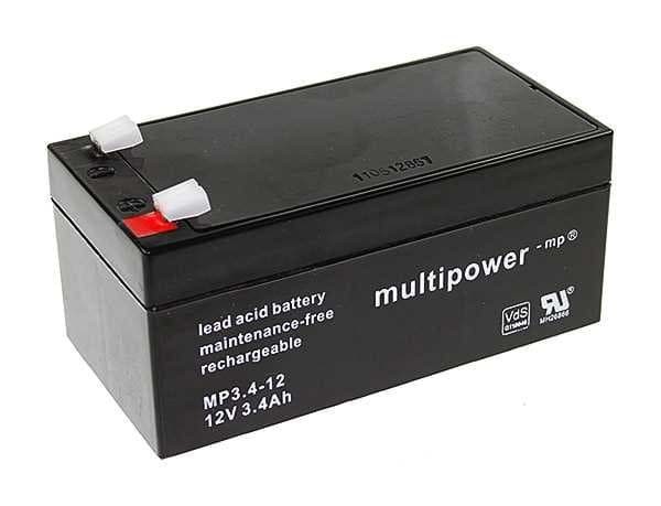 Multipower MP3.4-12 bgl. Hawker Yuasa Genesis NP3.4-12 4,8mm 12V 3,4Ah Huanyu HYS1230