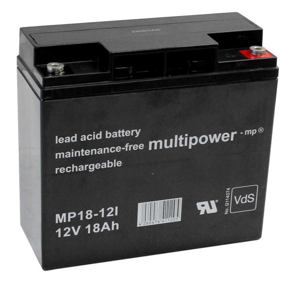 4x Multipower Bleigel-Akku für RBC11 USV MP18-12I MP18-12 PB RBC 11